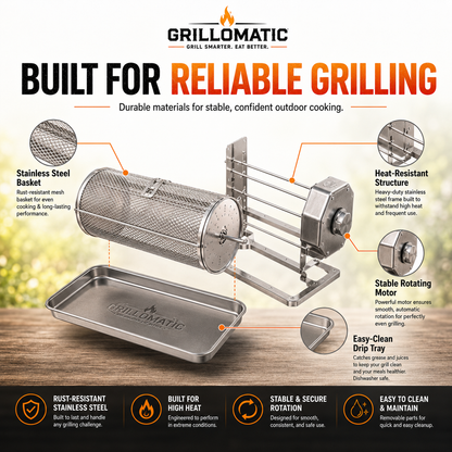 🎁𝐎𝐟𝐟𝐢𝐜𝐢𝐚𝐥 𝐁𝐫𝐚𝐧𝐝 𝐒𝐭𝐨𝐫𝐞✨🔥 Automatic Rotating BBQ Grill Rack